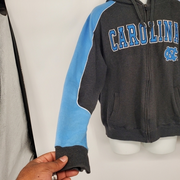 North Carolina Tar Heels Hoodie Men's Large Team Logo Blue Grey - Picture 6 of 11